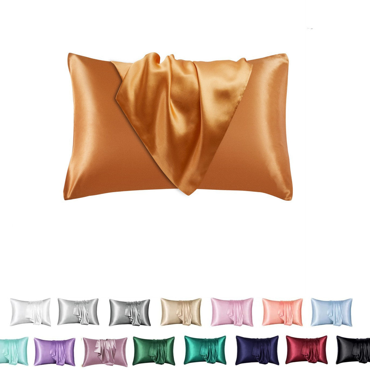 Kindvera Satin-Feel Pillowcase Set