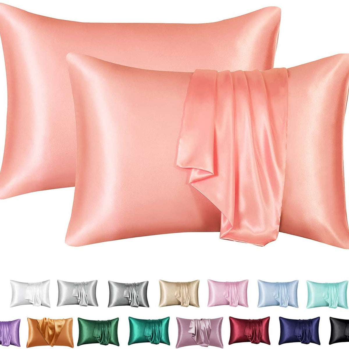 Kindvera Satin-Feel Pillowcase Set