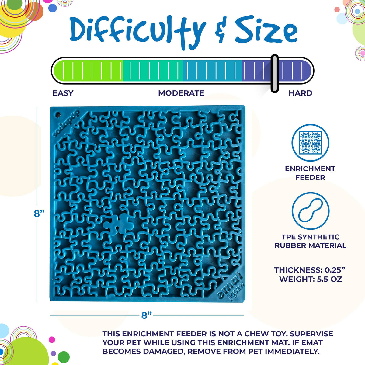 Jigsaw Enrichment Lick Mat for Dogs & Cats