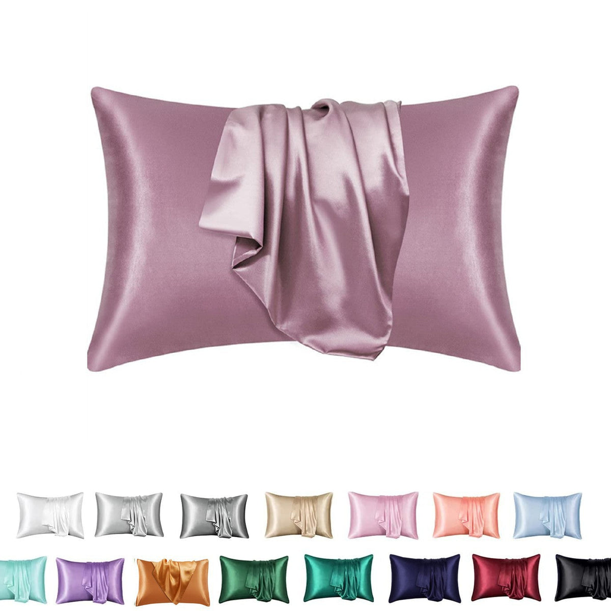Kindvera Satin-Feel Pillowcase Set
