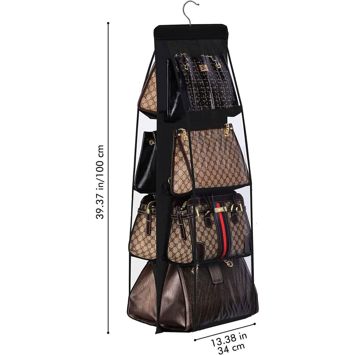 8-Pocket Hanging Handbag Organizer