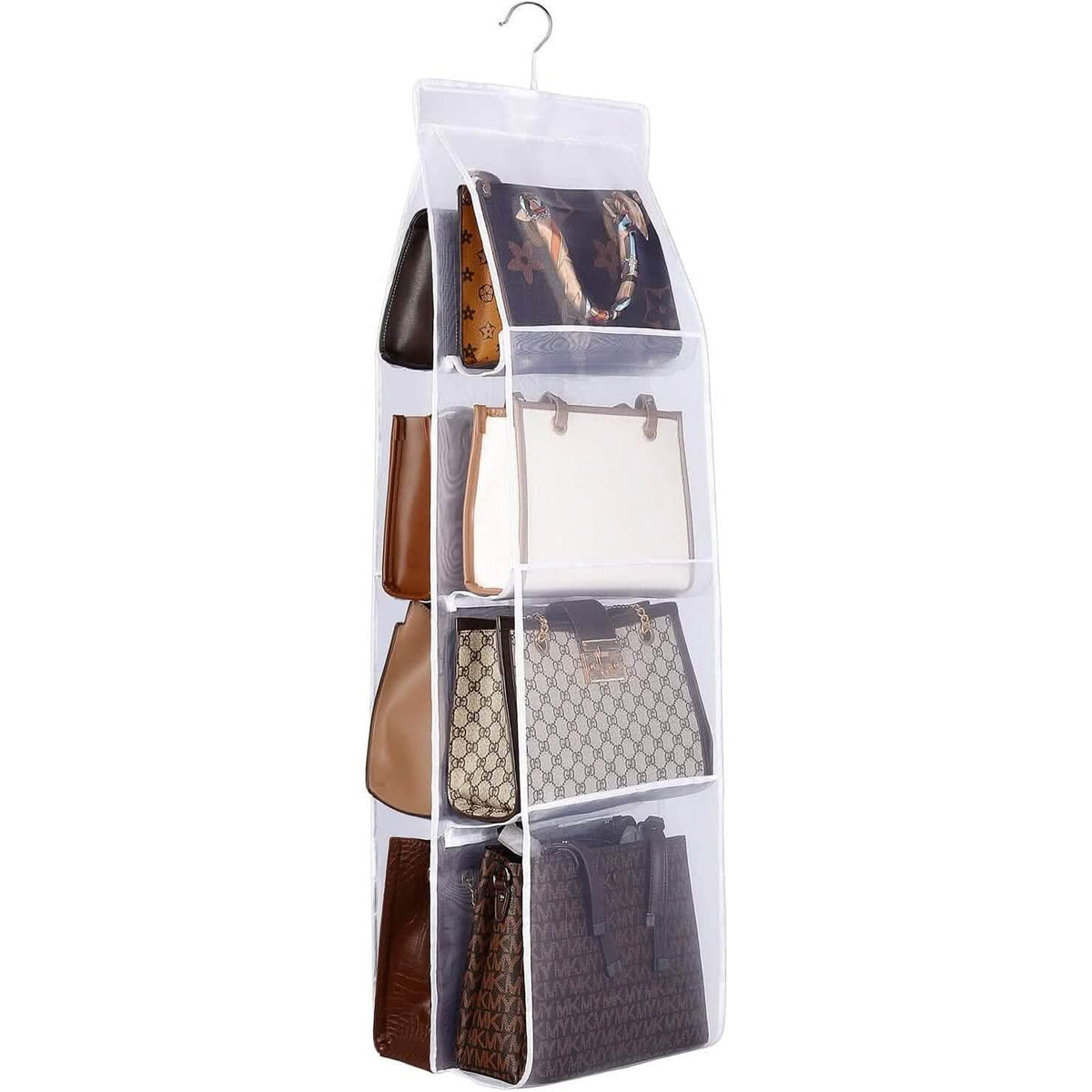 8-Pocket Hanging Handbag Organizer
