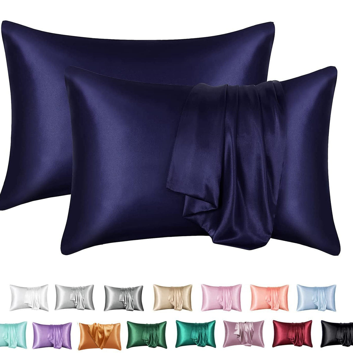Kindvera Satin-Feel Pillowcase Set