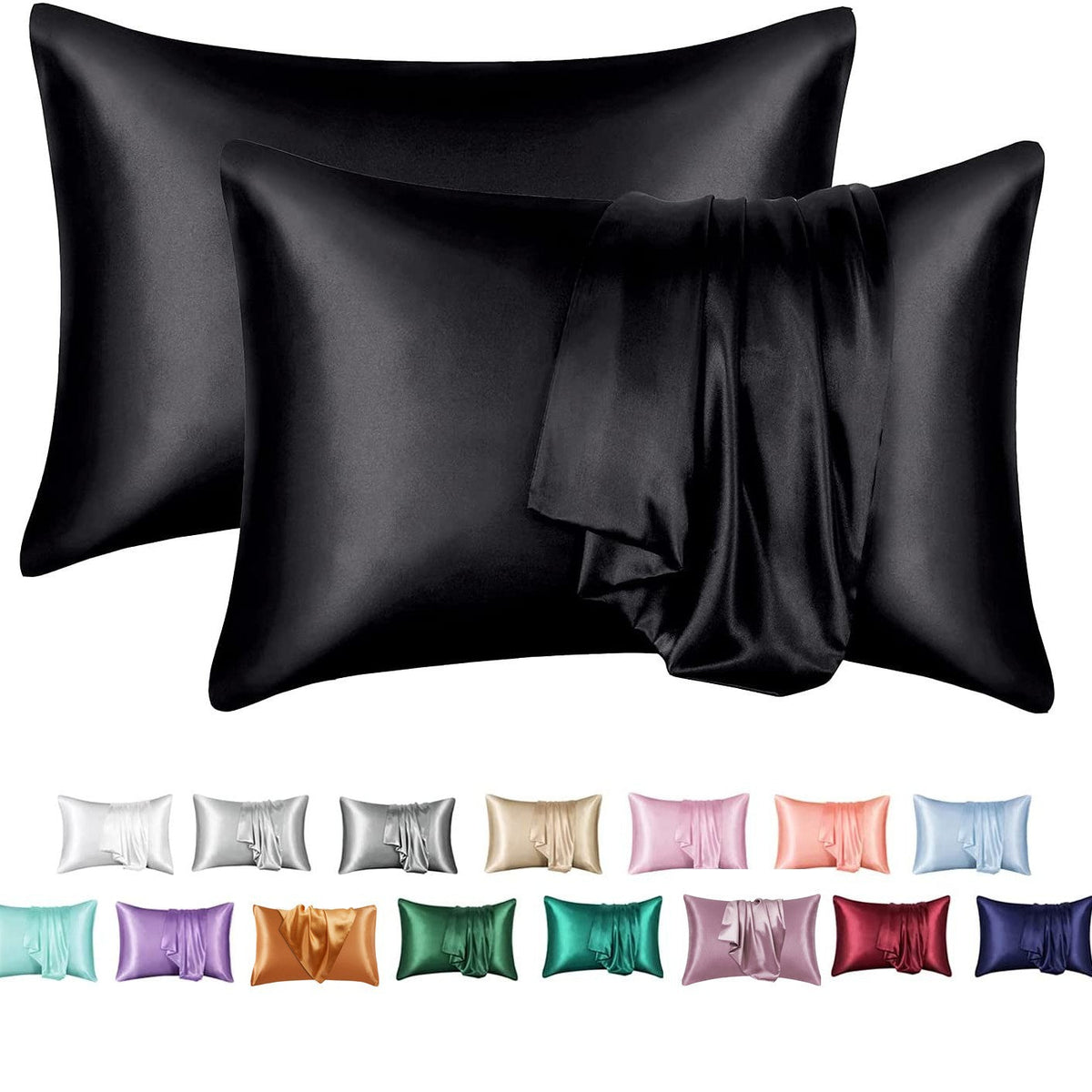 Kindvera Satin-Feel Pillowcase Set