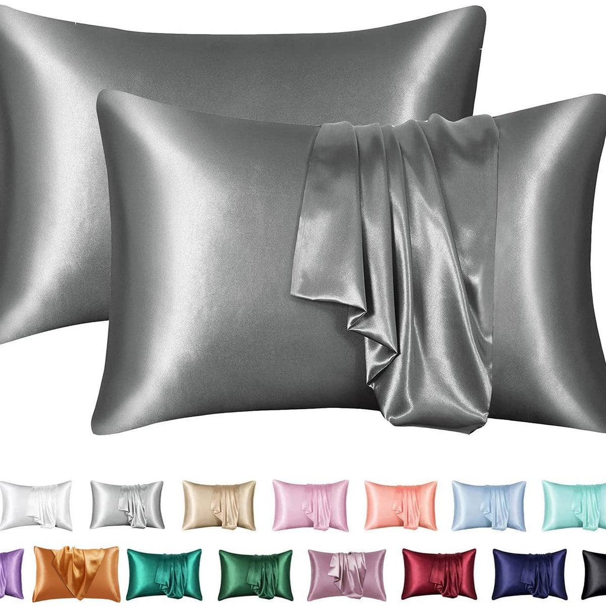 Kindvera Satin-Feel Pillowcase Set