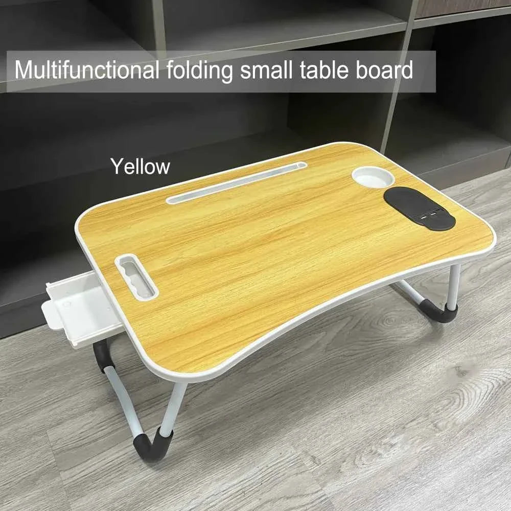 Foldable Laptop Bed Table with Wireless Charging
