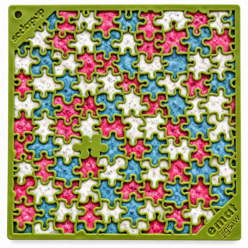 Jigsaw Enrichment Lick Mat for Dogs & Cats