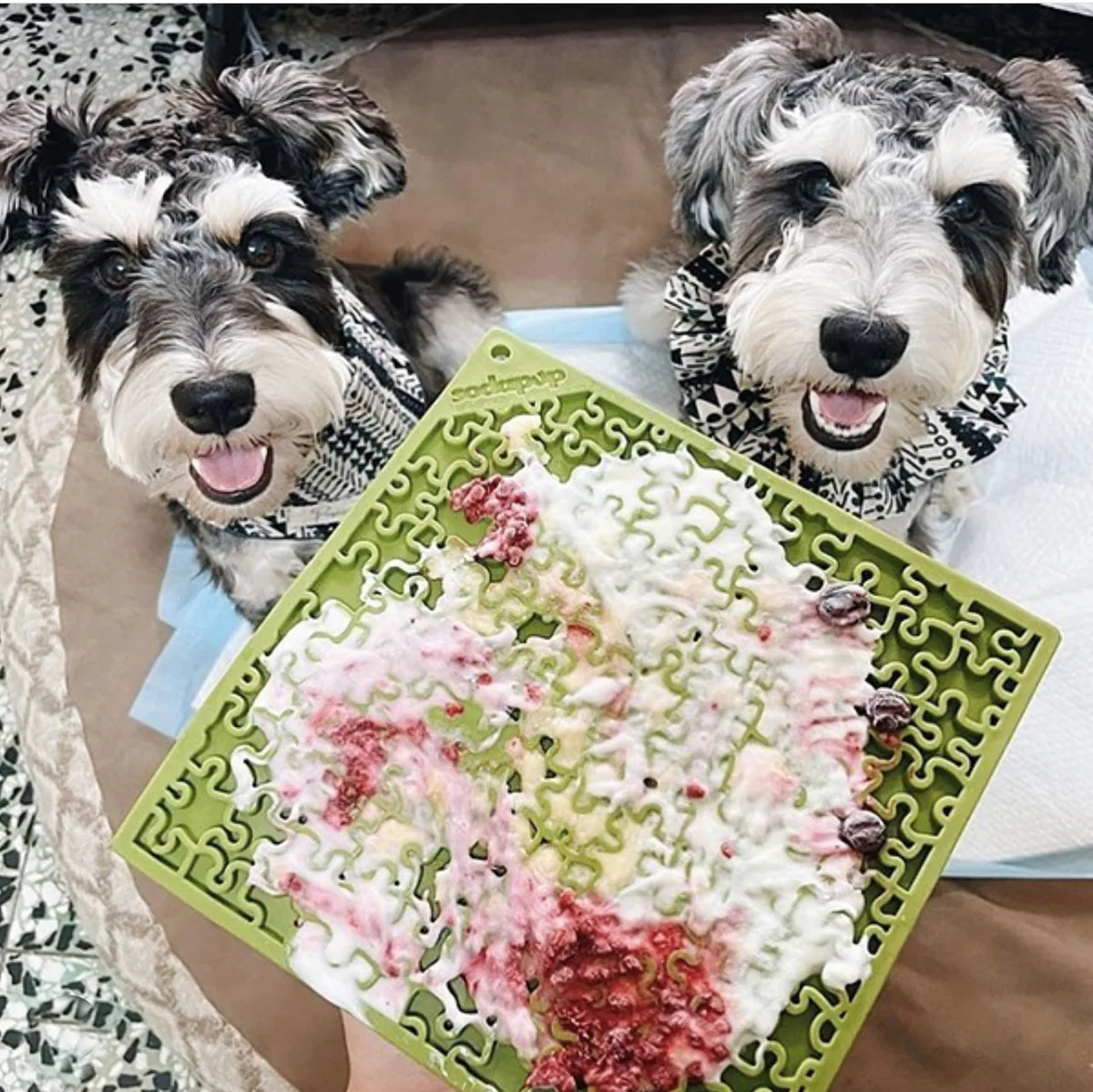 Jigsaw Enrichment Lick Mat for Dogs & Cats