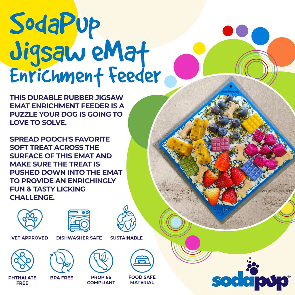 Jigsaw Enrichment Lick Mat for Dogs & Cats